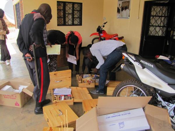 Delivery of SES lab materials to World Vision in Rutare