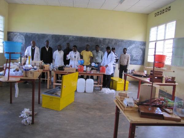 Delivery of lab materials to ES Ruganda